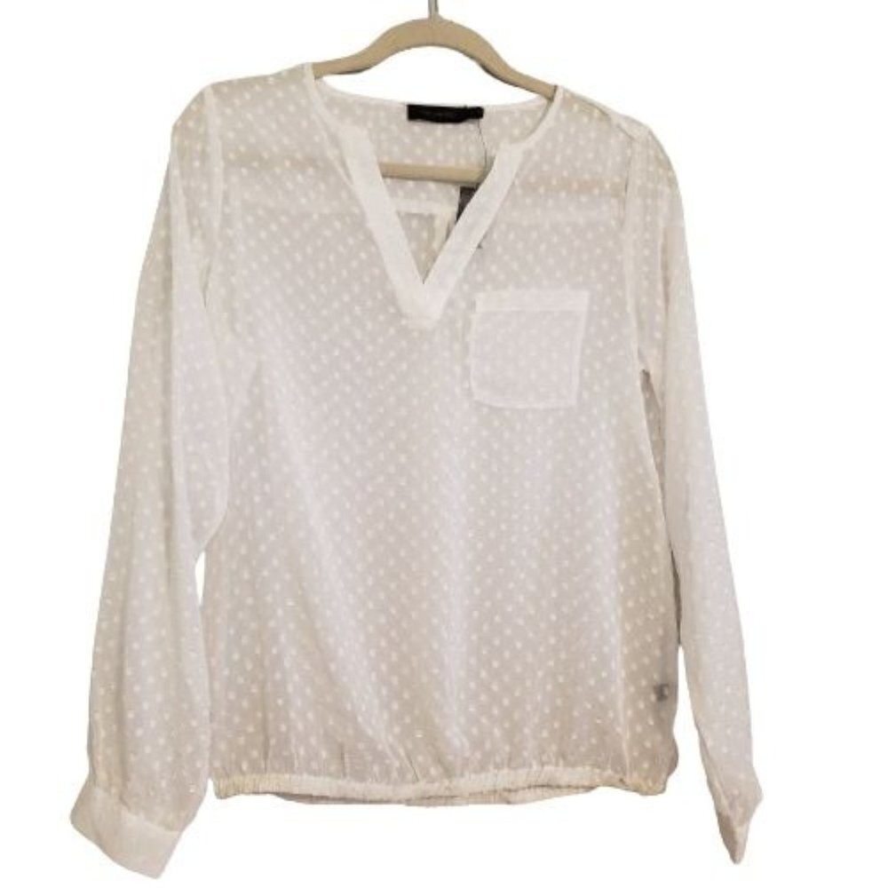 The Limited Sheer long sleeve blouse size M NWT
